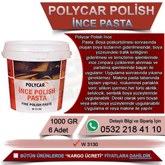Politek Polycar İnce Polish Pasta 1000 Gr (6 Adet)