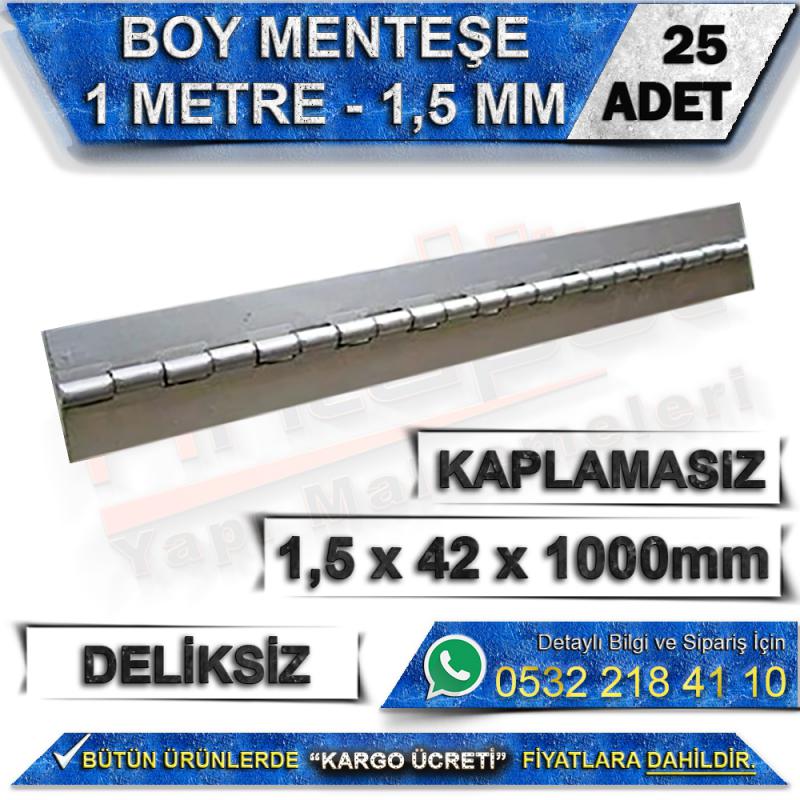 1 Metre Boy Menteşe Deliksiz 1,5 Mm Kaplamasız (25 Adet)