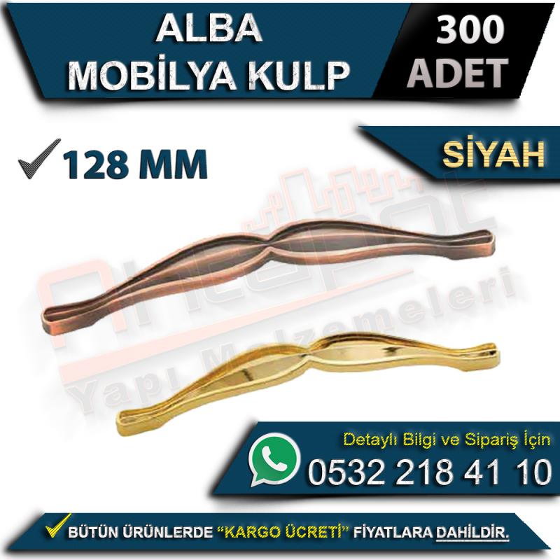 Alba Mobilya Kulp 128 Mm Siyah (300 Adet)