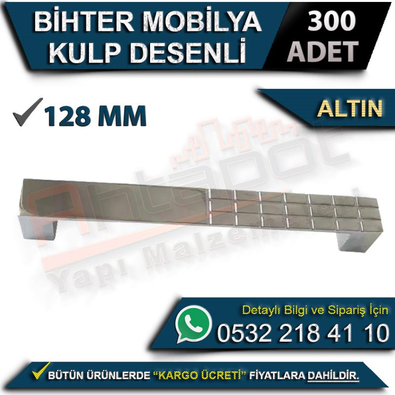 Bihter Mobilya Kulp Desenli 128 Mm Altın (300 Adet)