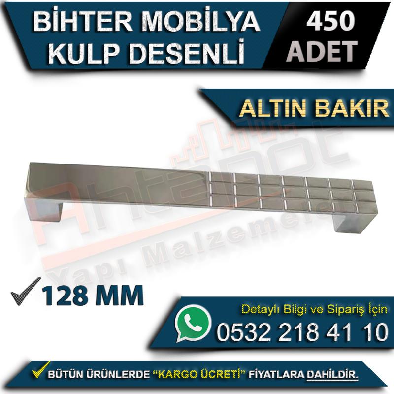 Bihter Mobilya Kulp Desenli 128 Mm Altın Bakır (450 Adet)