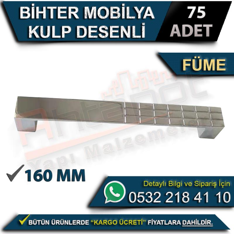 Bihter Mobilya Kulp Desenli 160 Mm Füme (75 Adet)