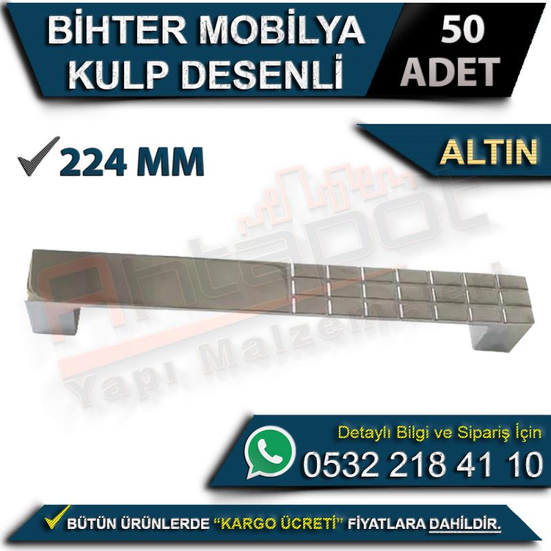 Bihter Mobilya Kulp Desenli 224 Mm Altın (50 Adet)