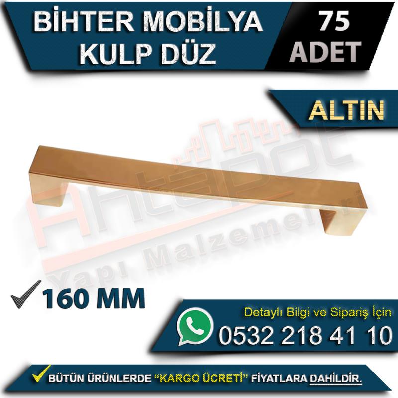 Bihter Mobilya Kulp Düz 160 Mm Altın (75 Adet)