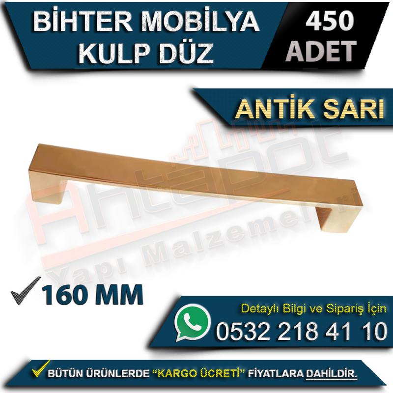 Bihter Mobilya Kulp Düz 160 Mm Antik Sarı (450 Adet)