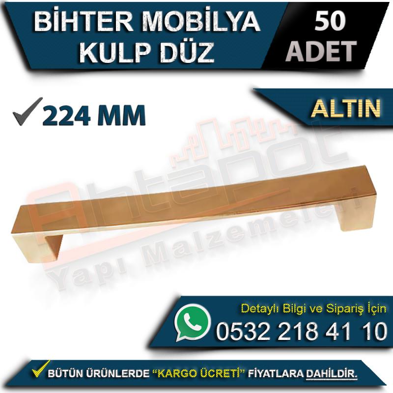 Bihter Mobilya Kulp Düz 224 Mm Altın (50 Adet)