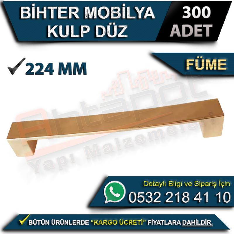 Bihter Mobilya Kulp Düz 224 Mm Füme (300 Adet)