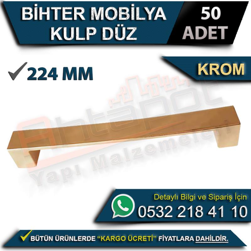 Bihter Mobilya Kulp Düz 224 Mm Krom (50 Adet)