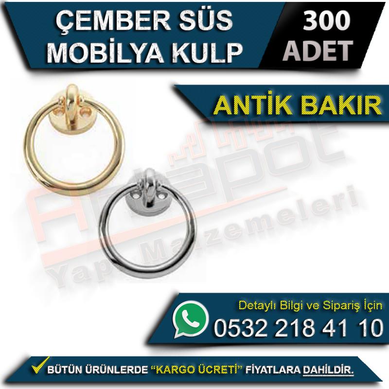 Çember Süs Mobilya Kulp Antik Bakır (300 Adet)