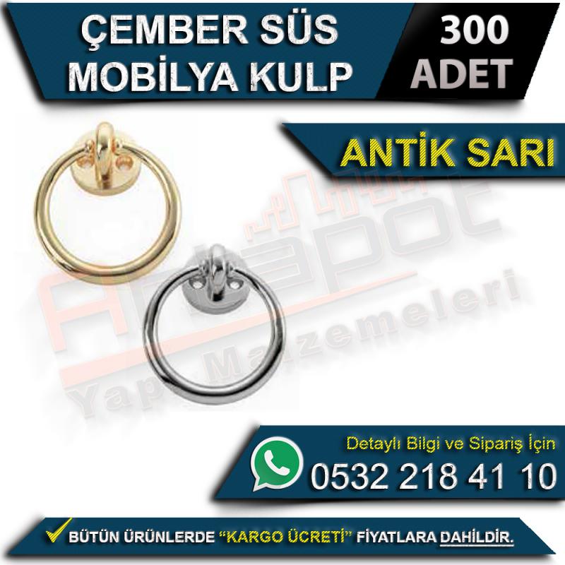 Çember Süs Mobilya Kulp Antik Sarı (300 Adet)