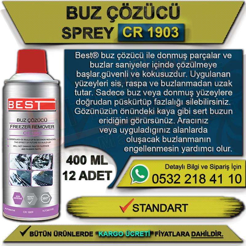 Cr 1903 Buz Çözücü Sprey 400 Ml (12 Adet)