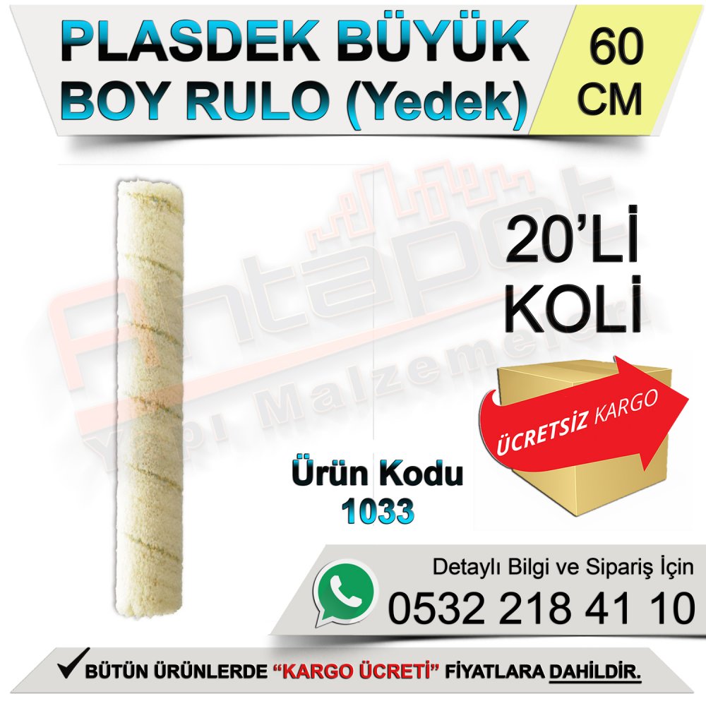 Dekor 1033 Plasdek Rulo Büyük Boy Yedek 60 Cm (20 Adet)