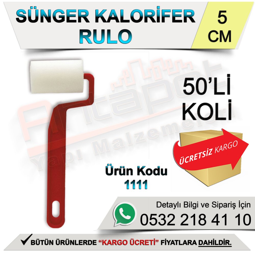 Dekor 1111 Sünger Kalorifer Rulo 5 Cm (50 Adet)