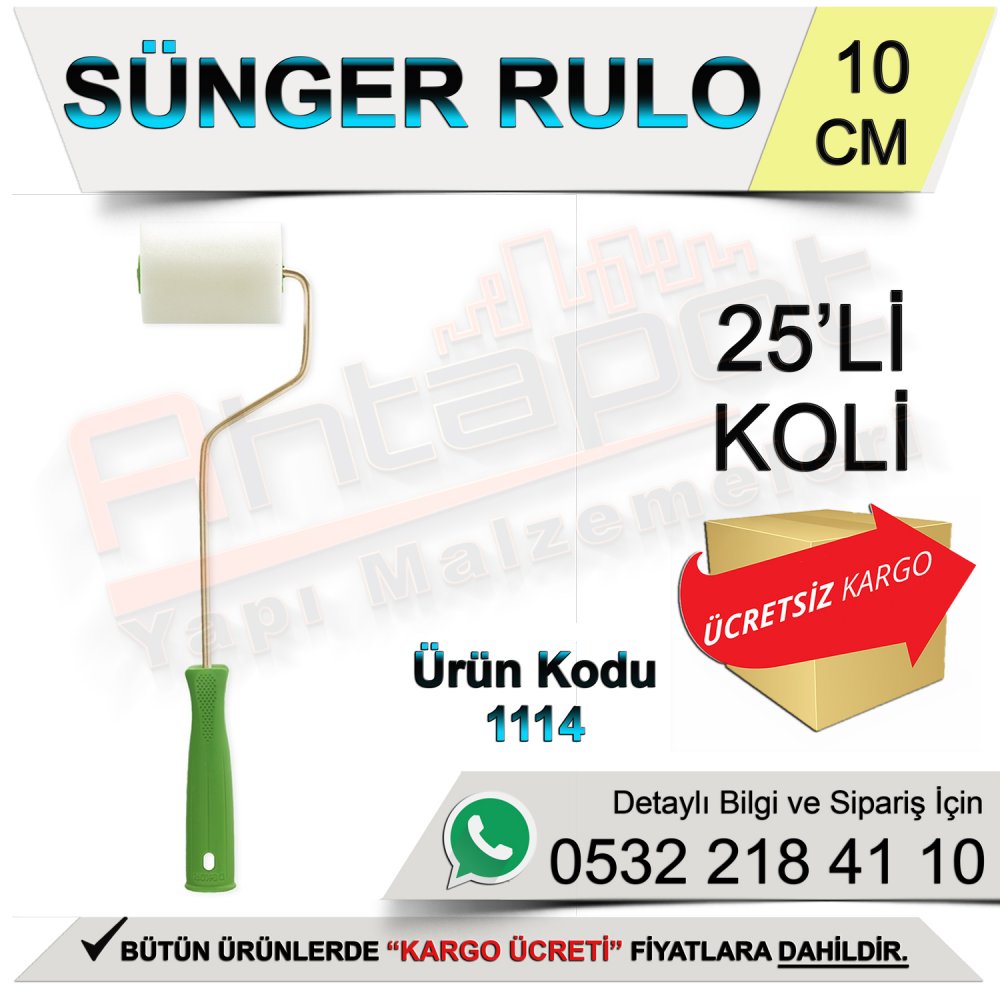 Dekor 1114 Sünger Rulo 10 Cm (25 Adet)