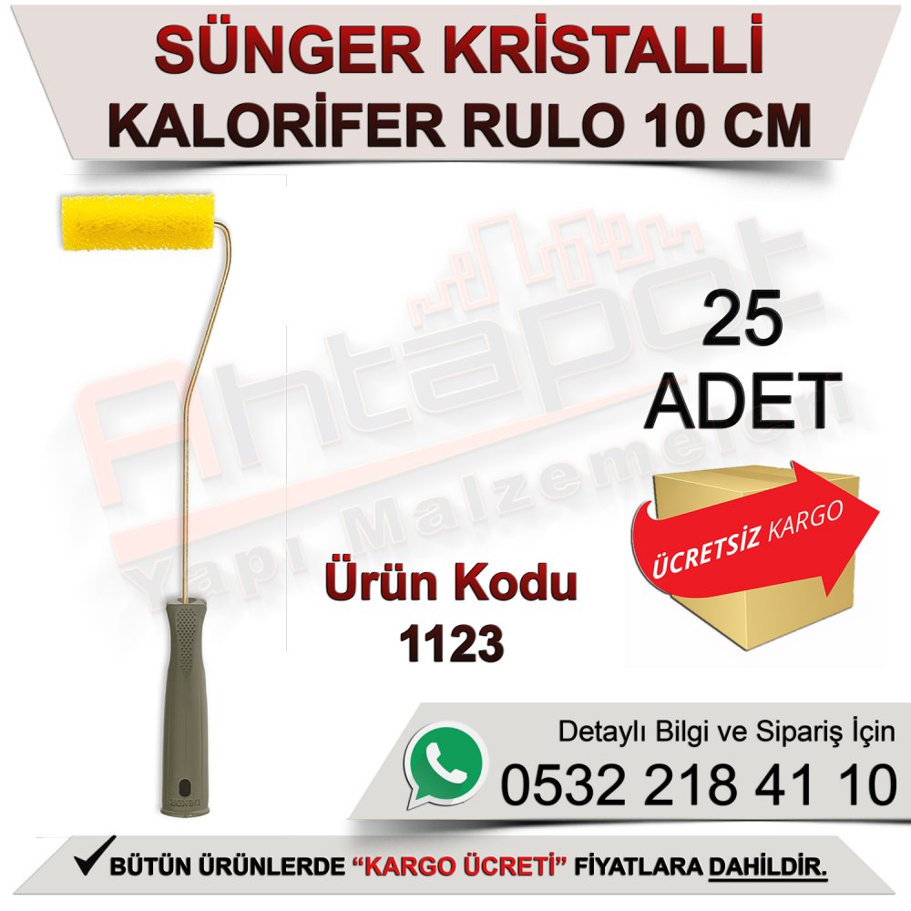 Dekor 1123 Sünger Kristalli Kalorifer Rulo 10 Cm (25 Adet)