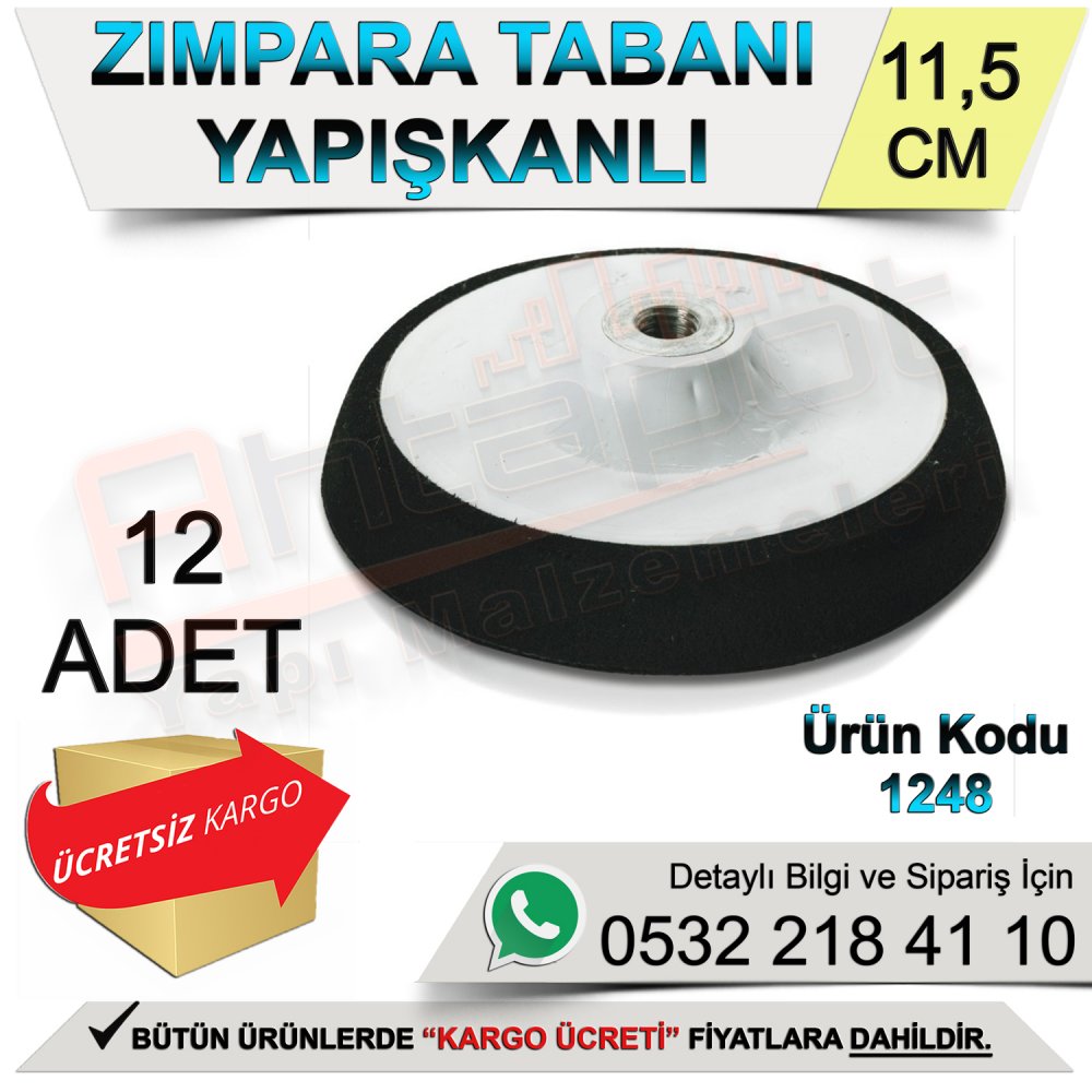 Dekor 1248 Zımpara Tabanı Yapışkanlı 11,5 Cm (12 Adet)