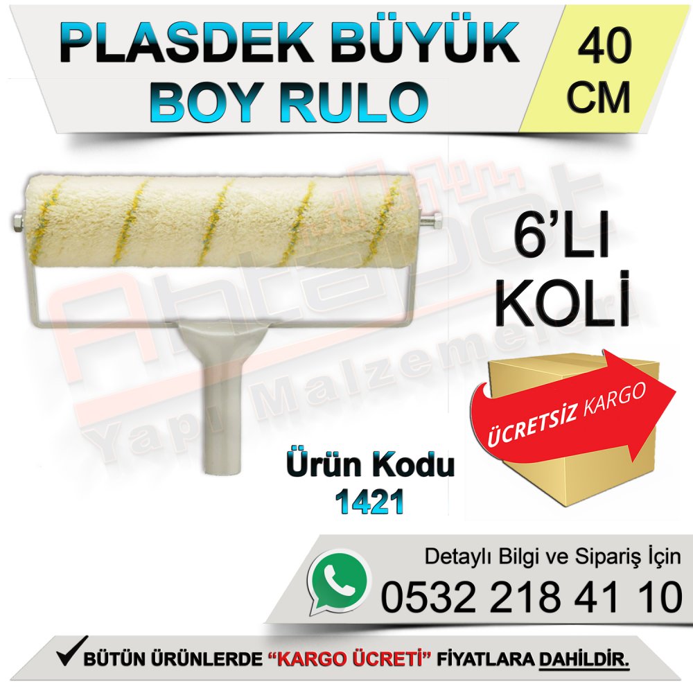 Dekor 1421 Plasdek Rulo Büyük Boy 40 Cm (6 Adet)