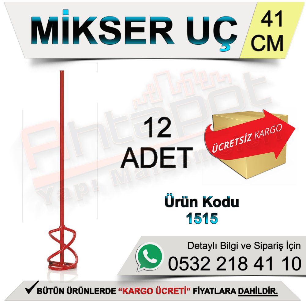 Dekor 1515 Mikser Uç Altıgen 41 Cm (12 Adet)