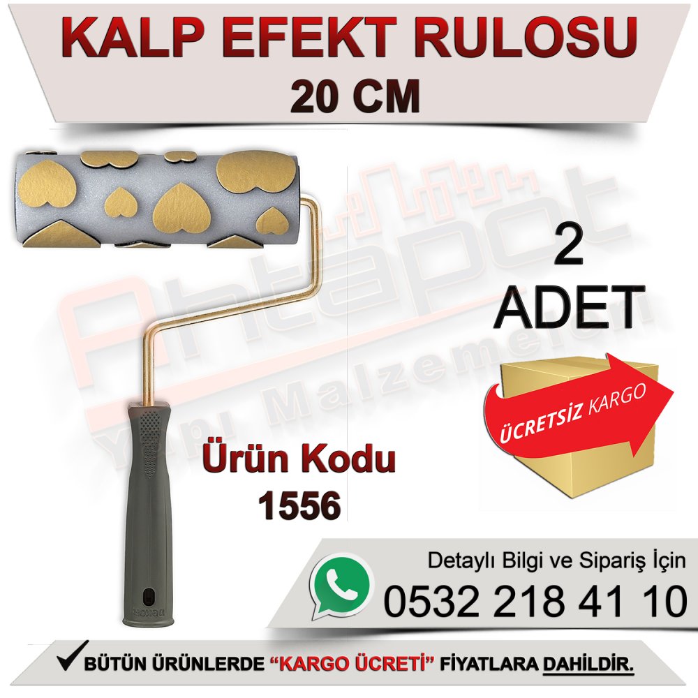 Dekor 1556 Kalp Efekt Rulosu 20 Cm (2 Adet)