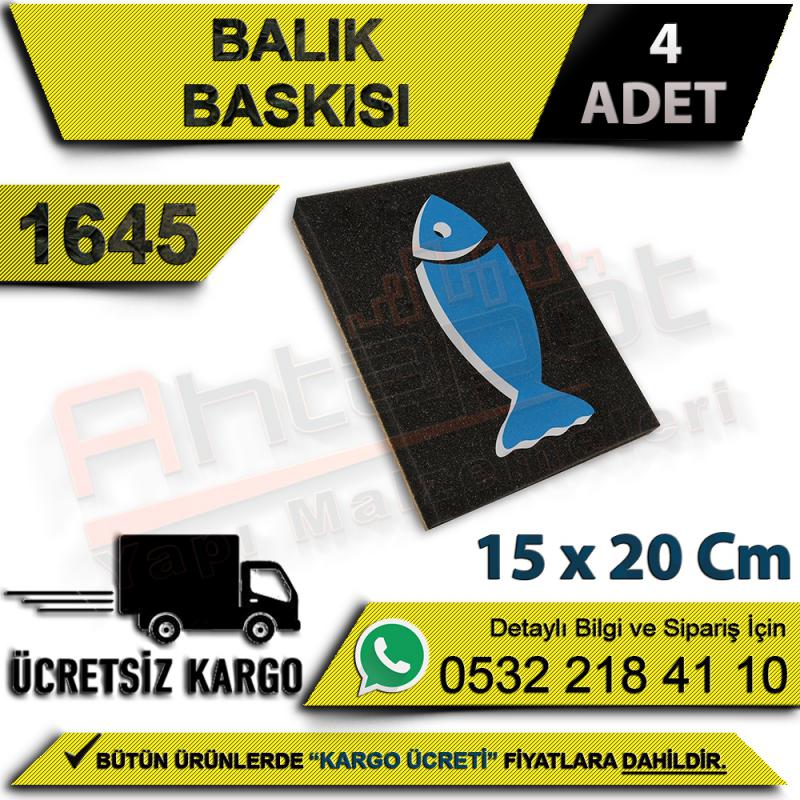 Dekor 1645 Balık Baskısı 15x20 Cm (4 Adet)