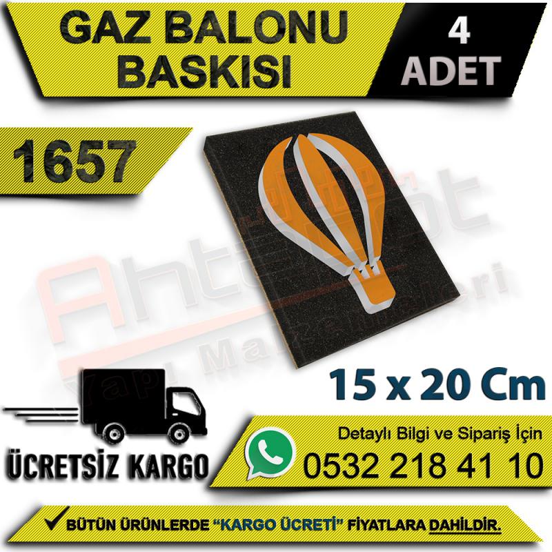 Dekor 1657 Gaz Balonu Baskısı 15x20 Cm (4 Adet)