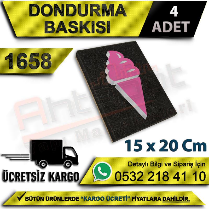 Dekor 1658 Dondurma Baskısı 15x20 Cm (4 Adet)