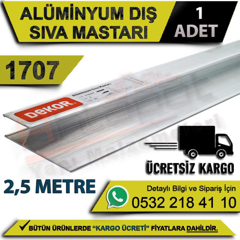 Dekor 1707 Alüminyum Dış Sıva Mastarı 2,5 Mt (1 Adet)