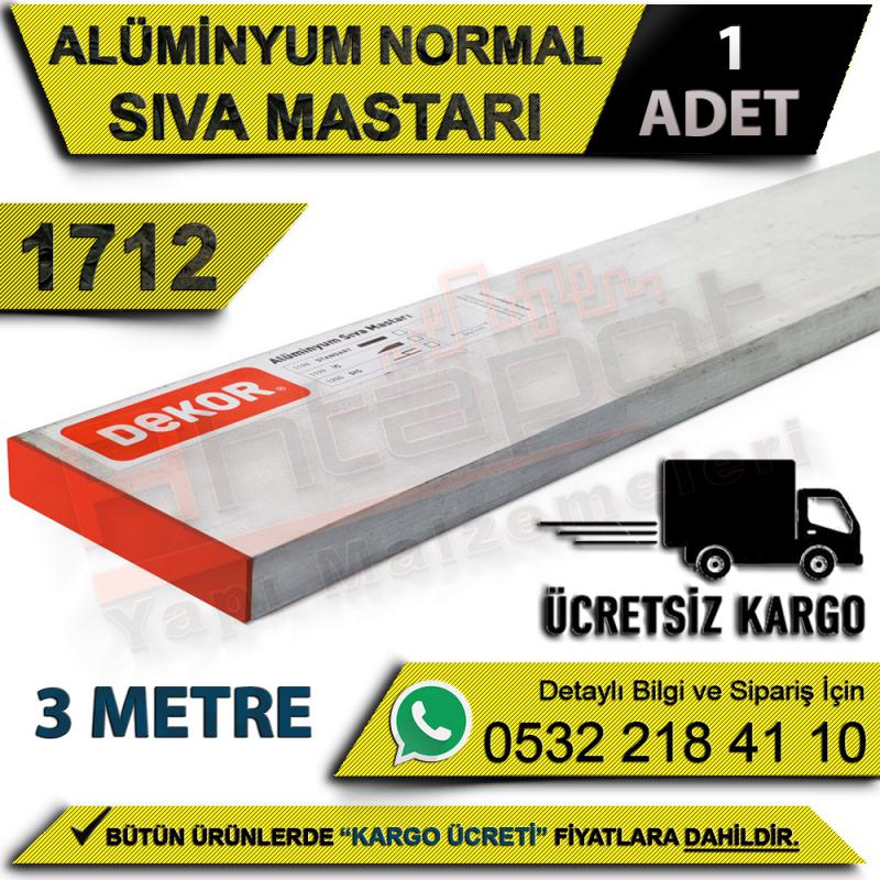 Dekor 1712 Alüminyum Normal Sıva Mastarı 3 Mt (1 Adet)