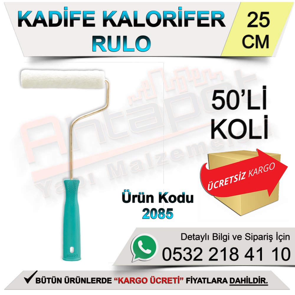 Dekor 2085 Kadife Kalorifer Rulo 25 Cm (50 Adet)