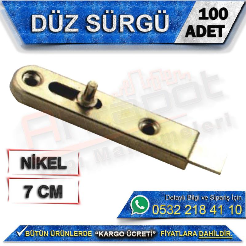 Düz Sürgü Nikel 7 Cm (100 Adet)