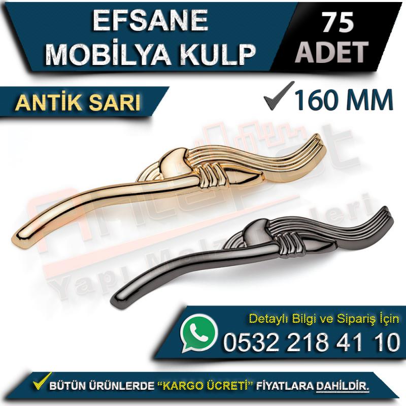 Efsane Mobilya Kulp 160 Mm Antik Sarı (75 Adet)