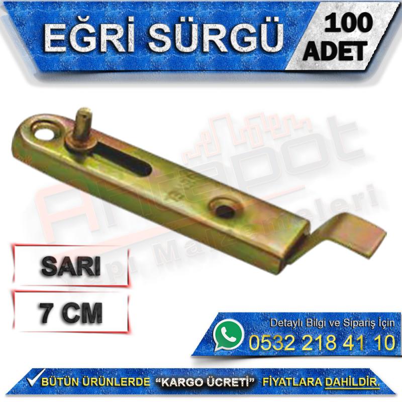 Eğri Sürgü Sarı 7 Cm (100 Adet)