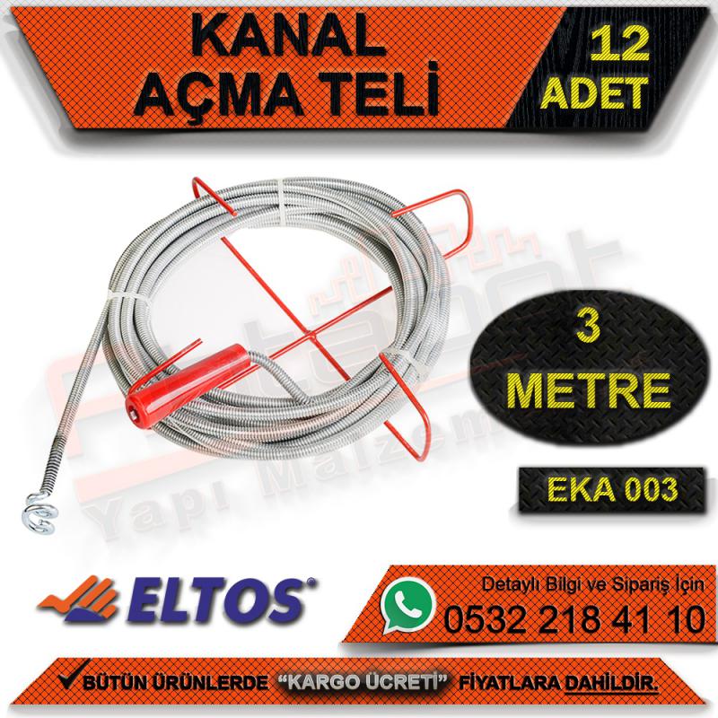 Eltos Eka003 Kanal Açma 3 Mt (12 Adet)