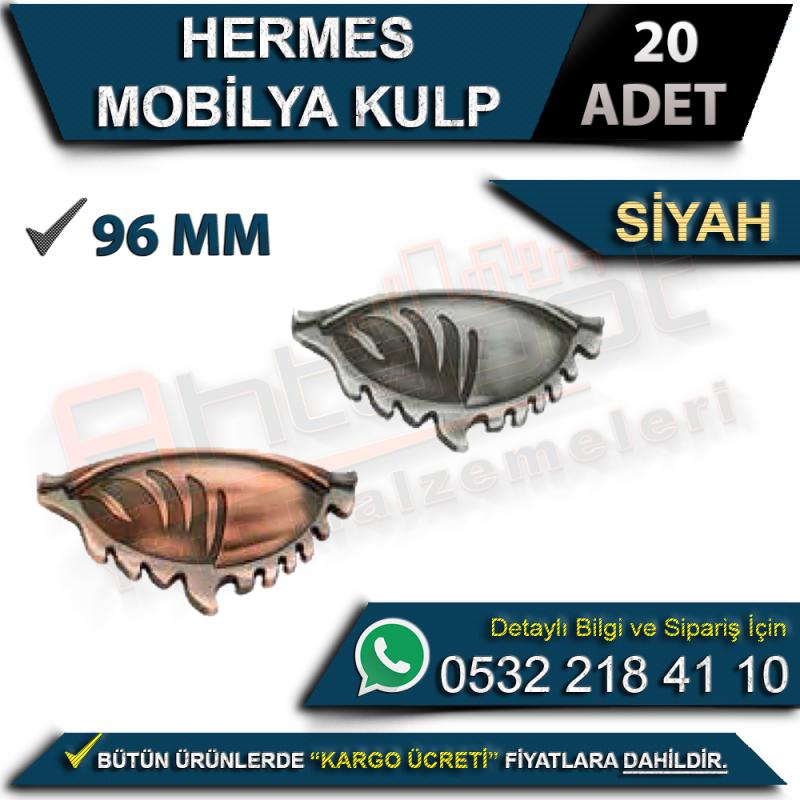 Hermes Mobilya Kulp 96 Mm Siyah (20 Adet)