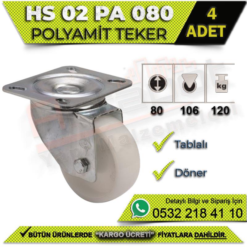 HS 02 PA 080 Tablalı Döner Teker (4 ADET)