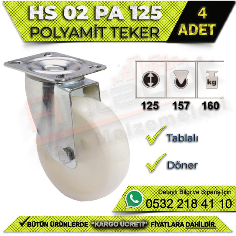 HS 02 PA 125 Tablalı Döner Teker (4 ADET)