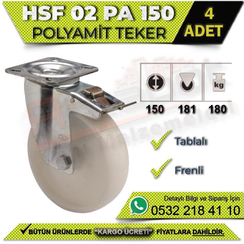 HSF 02 PA 150 Tablalı Frenli Teker (4 ADET)