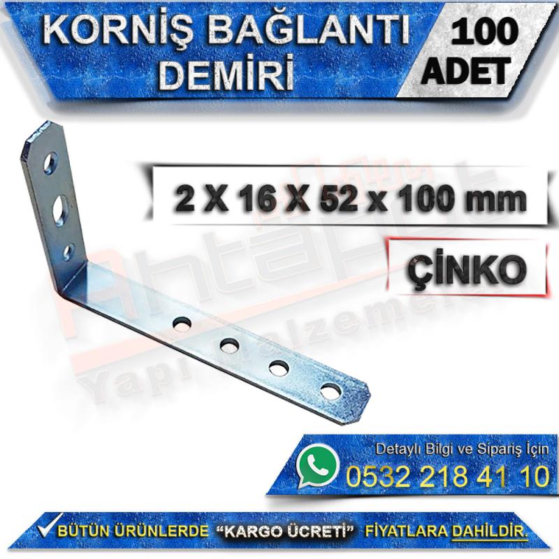 Korniş Bağlantı Demiri 2X16X52x100 mm (100 Adet)