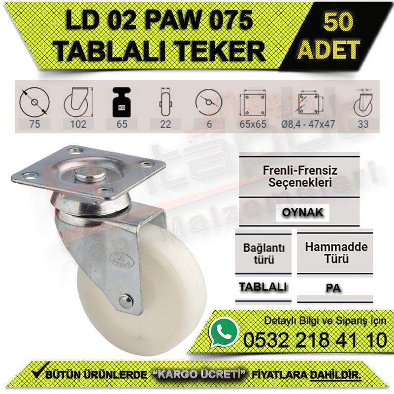 LD 02 PAW 075 TABLALI MOBİLYA TEKER (50 ADET)