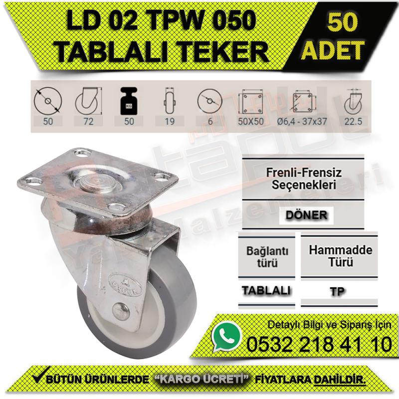 LD 02 TPW 050 TABLALI MOBİLYA TEKERİ (50 ADET)