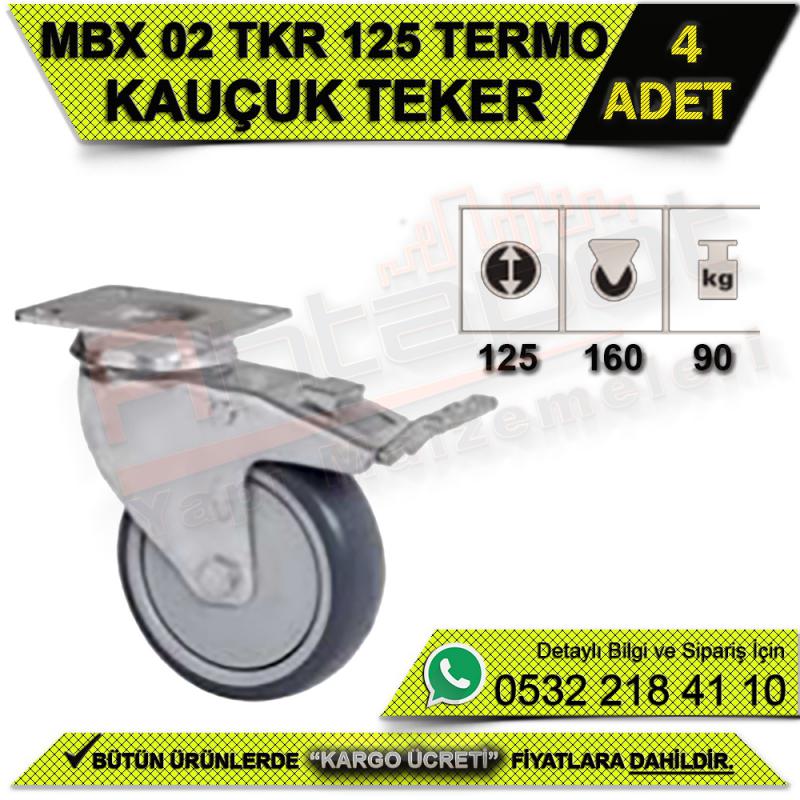 MBX 02 TKR 125 Termo Kauçuk Teker (4 ADET)