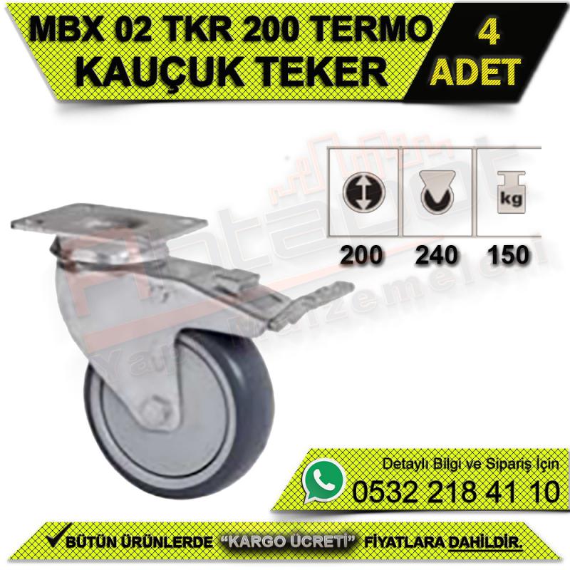 MBX 02 TKR 200 Termo Kauçuk Teker (4 ADET)