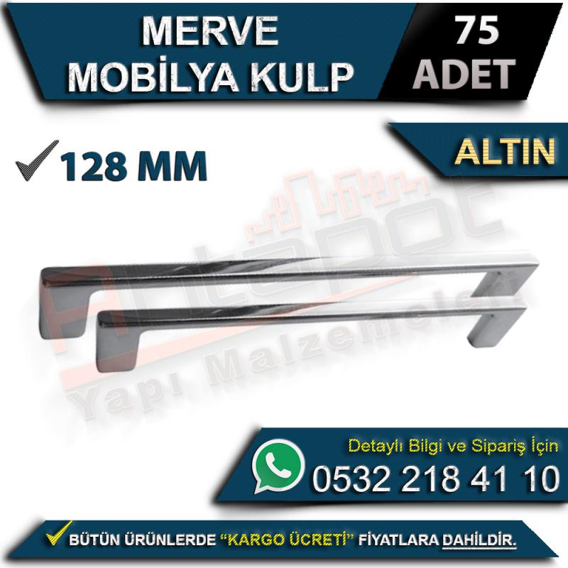 Merve Mobilya Kulp 128 Mm Altın (75 Adet)