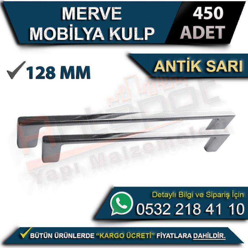 Merve Mobilya Kulp 128 Mm Antik Sarı (450 Adet)