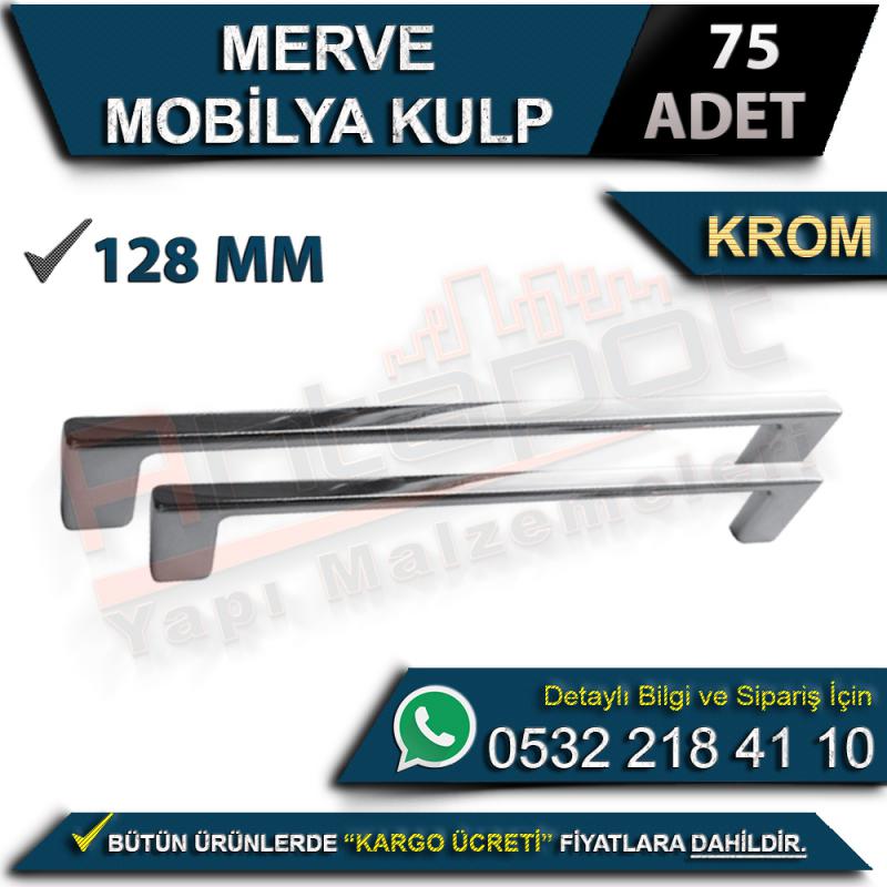 Merve Mobilya Kulp 128 Mm Krom (75 Adet)