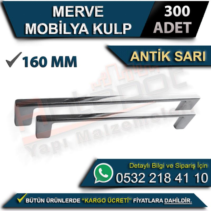 Merve Mobilya Kulp 160 Mm Antik Sarı (300 Adet)