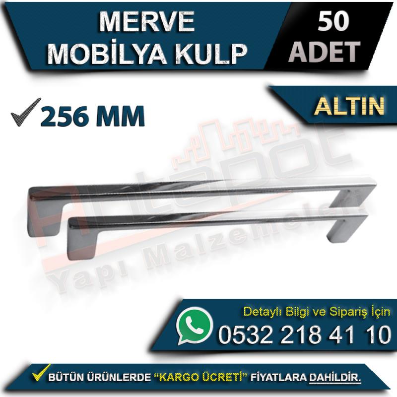 Merve Mobilya Kulp 256 Mm Altın (50 Adet)