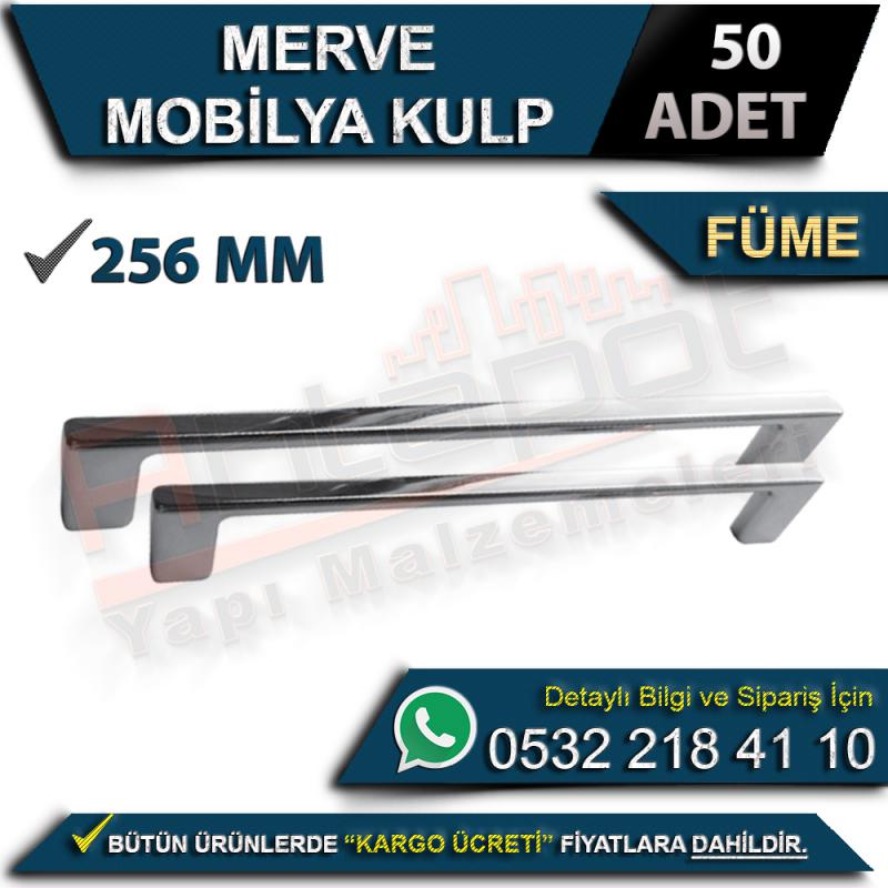 Merve Mobilya Kulp 256 Mm Füme (50 Adet)