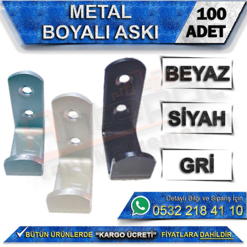 Metal Boyalı Askı Beyaz (100 Adet)