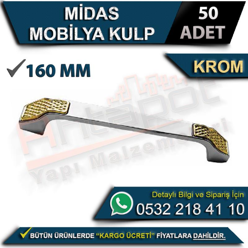 Midas Mobilya Kulp 160 Mm Krom (50 Adet)